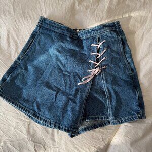 UNIF Asymmetrical Denim Skort